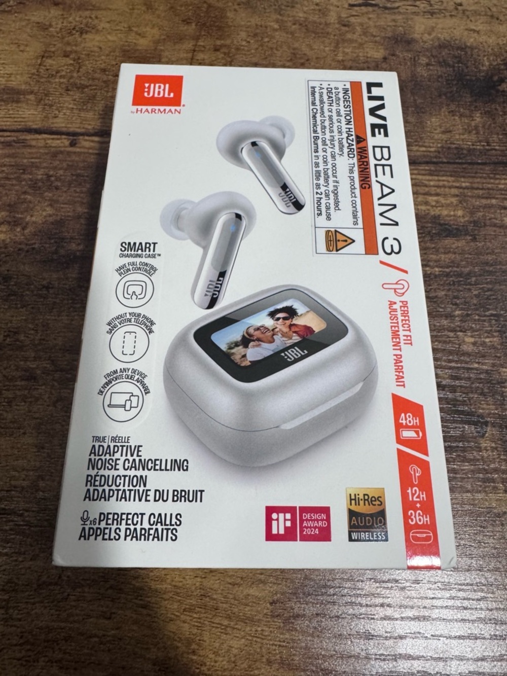 JBL Live Beam 3 True Wireless Earbuds - Silver